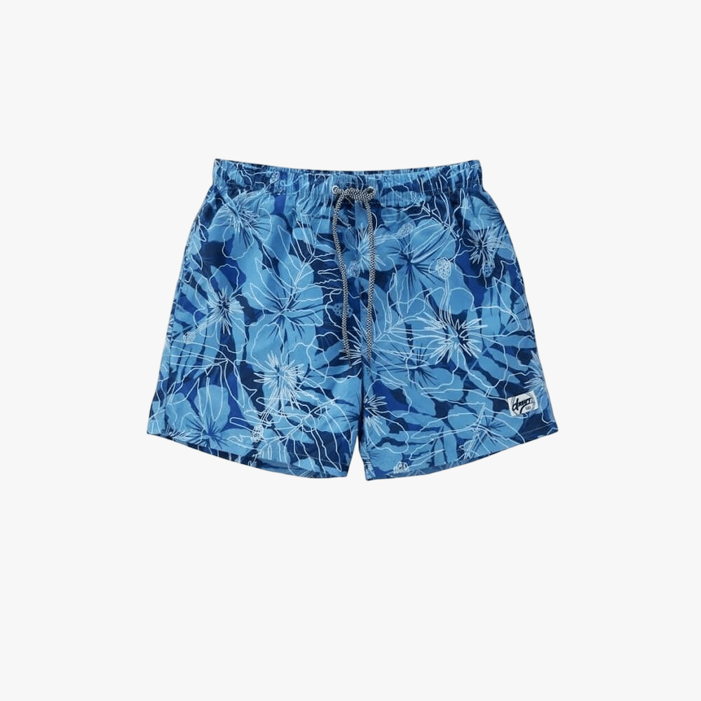 No Rules Mens Swim Shorts Sky Blue Floral | No Rules