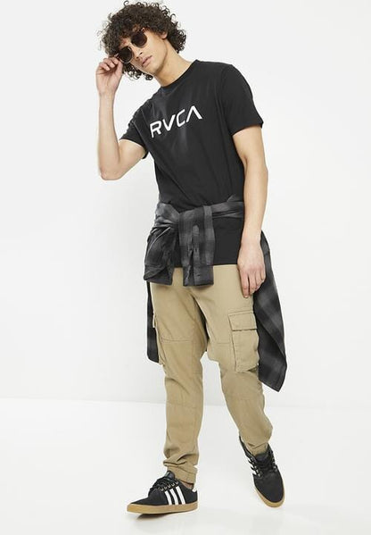 Rvca Mens Big Logo Short Sleeve Tee Black | Rvca