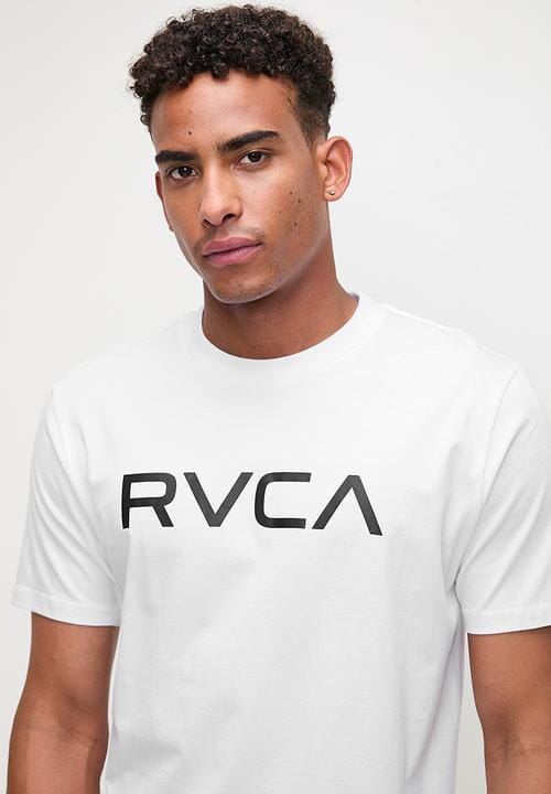 Rvca Mens Big Rvca Short Sleeve Tee White/Blk | Rvca