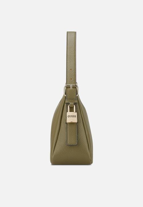 Guess Alisha Shoulder Handbag Olive | Guess