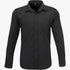 Black Petrocelli Mens Molini long sleeve button-down shirt, a versatile garment for formal or casual attire, front view.