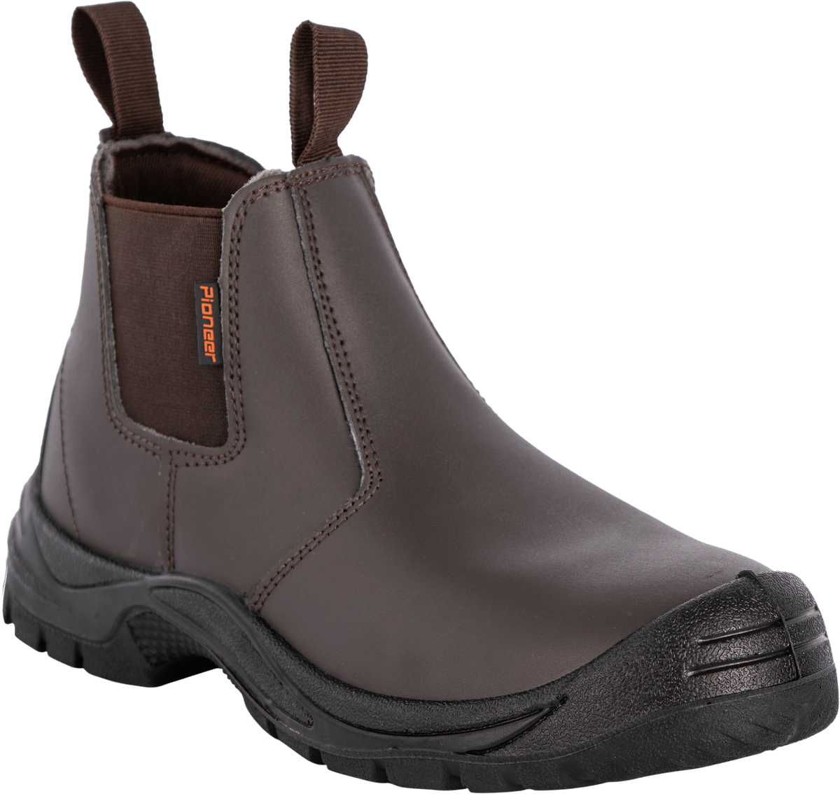 Pioneer Safety Commander Brown Steel Toe Chelsea Boot | Pioneer