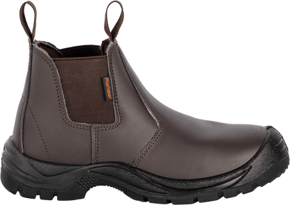 Pioneer Safety Commander Brown Steel Toe Chelsea Boot | Pioneer