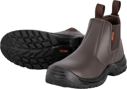 Pioneer Safety Commander Brown Steel Toe Chelsea Boot | Pioneer