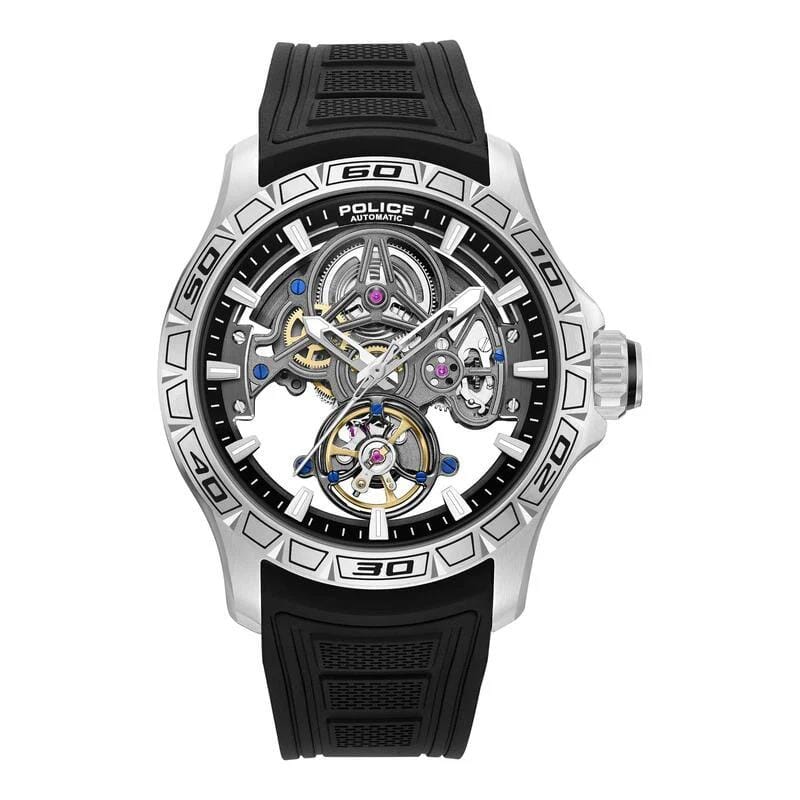 Police Mens Spirit Black Silicon Strap | Police