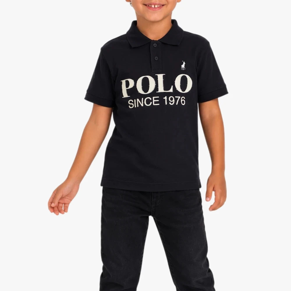 Polo Boys Ayden Printed Golfer Navy | Polo