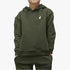 Polo Boys Clayton hooded sweater in olive green, featuring the iconic polo player logo on the chest, worn by a child.