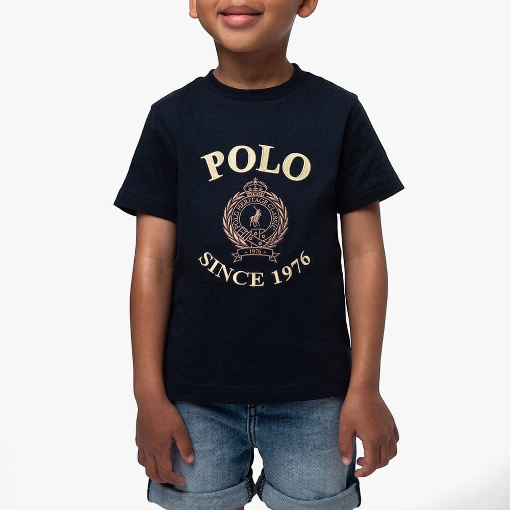 Polo Boys Logan Crested Tee Navy | Polo