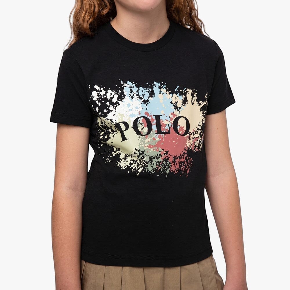 Polo Girls Paige Printed Tee Black | Polo
