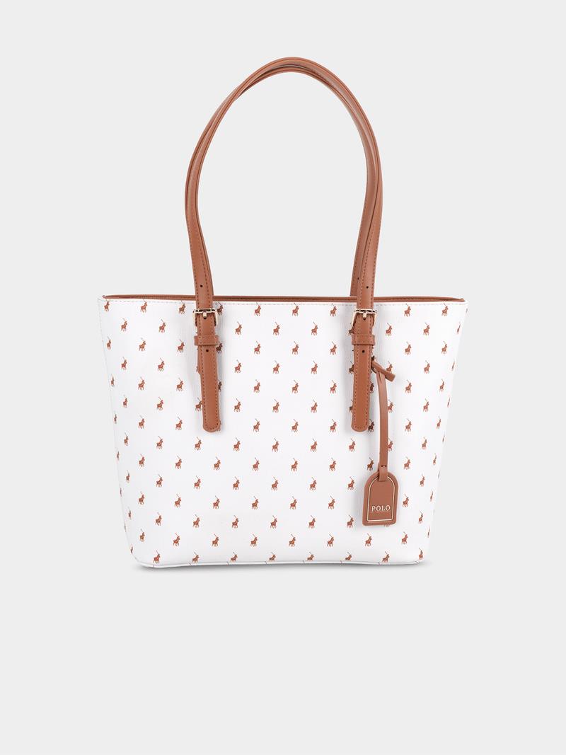 Polo Iconic Medium Tote Bag White