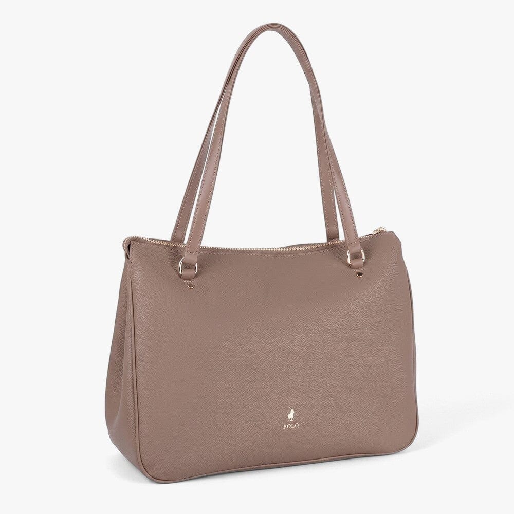 Polo Lyon Mule Tote Handbag Taupe | Polo