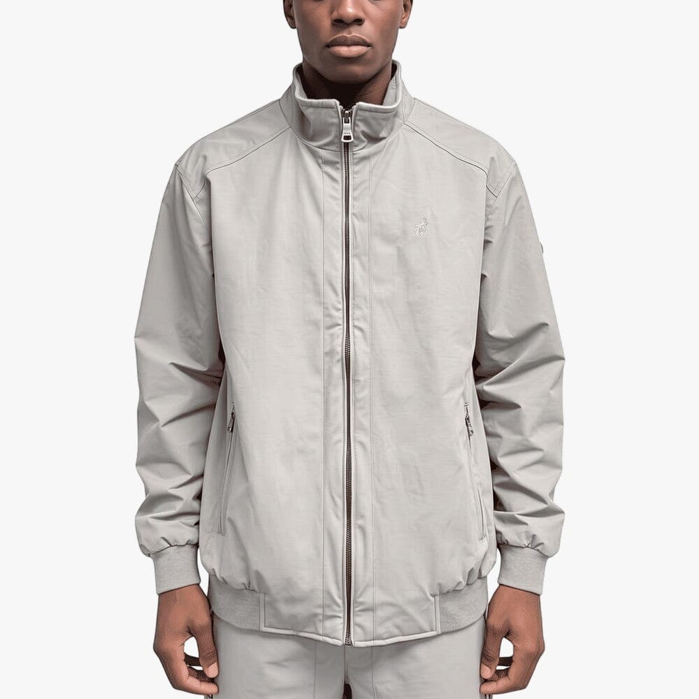 Polo Mens Badge Harrington Jacket Grey | Polo