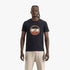 Polo Mens Crest Short Sleeve Tee in navy worn by a model, featuring a circular logo with a polo player and striped design.