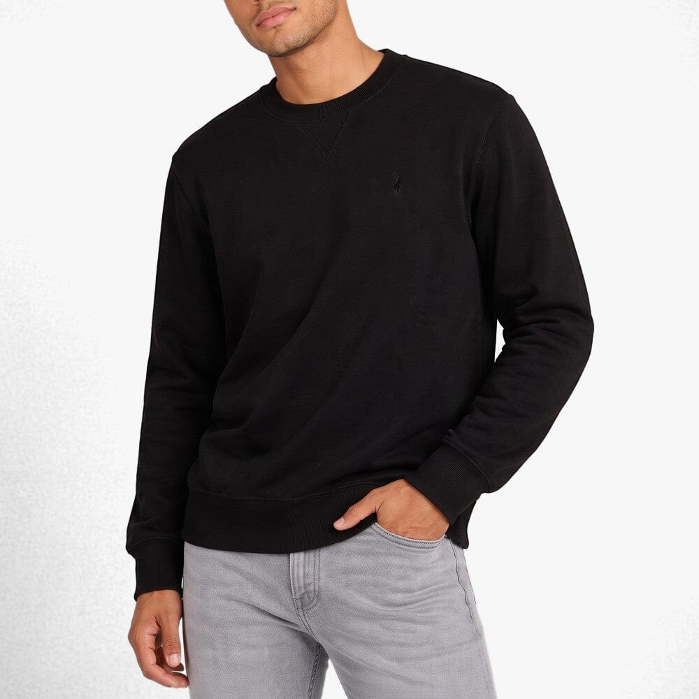 Polo Mens Essential Fleece Sweater Black | Polo