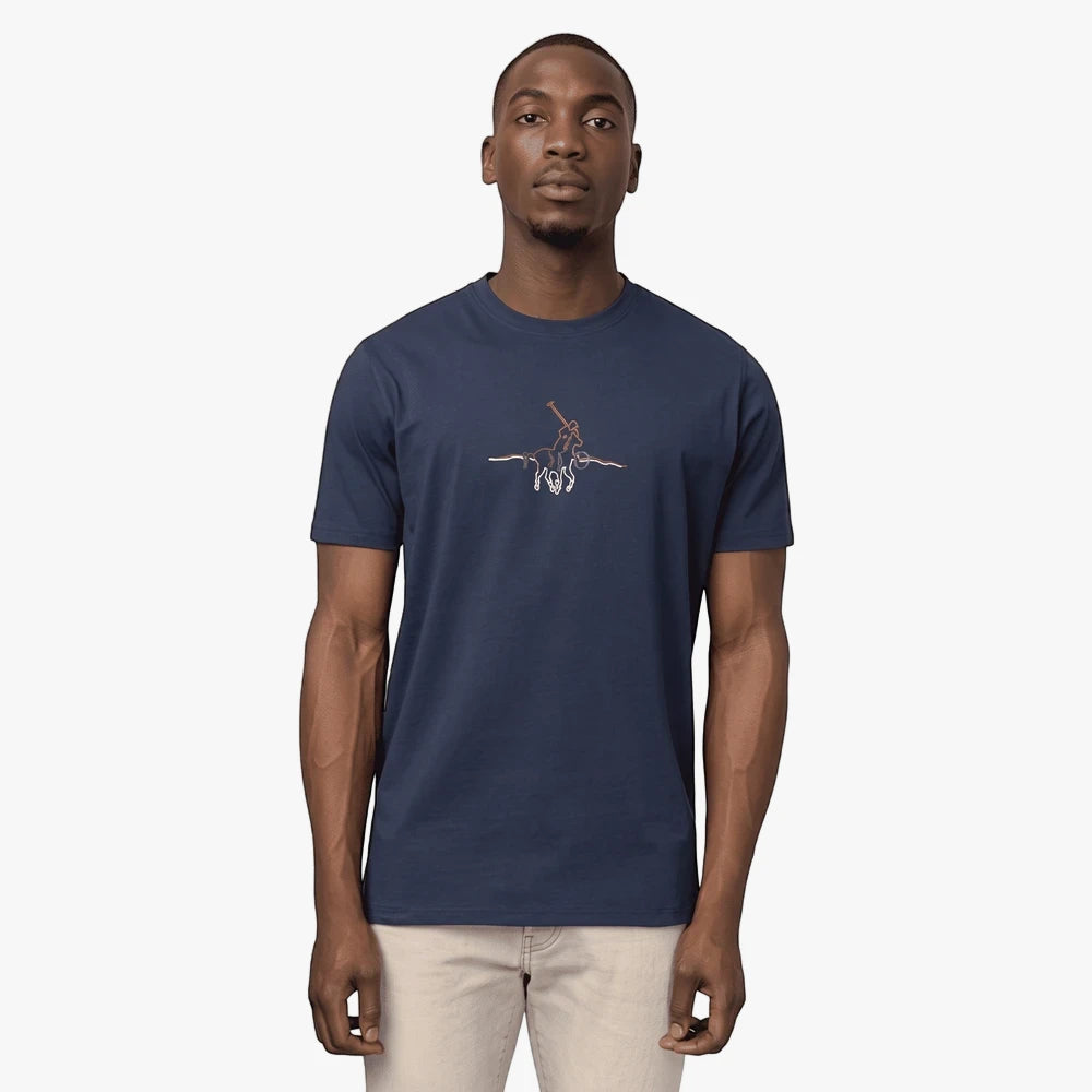 Polo Mens Graphic Short Sleeve Tee Navy