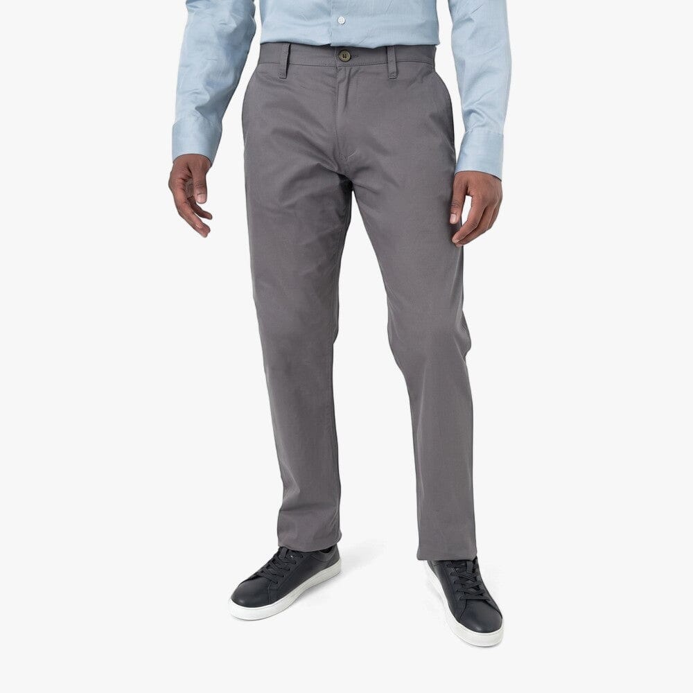Polo Mens Milan Stretch Straight Leg Chino Pant Dark Grey | Polo