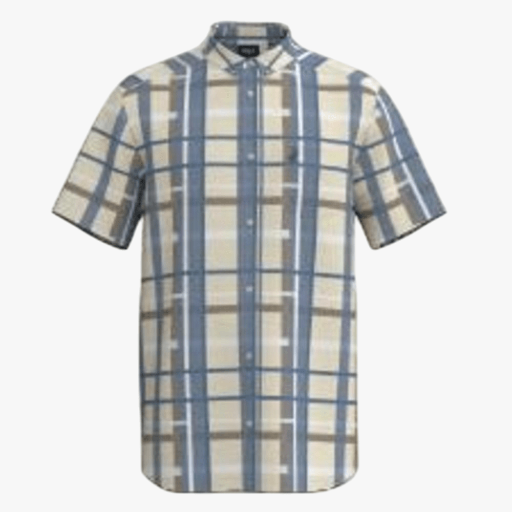 Polo Mens Short Sleeve Check Shirt Stone | Polo