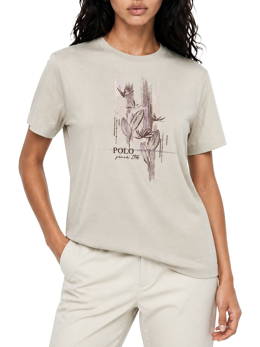 Polo Womens Kaylah Printed Tee Stone