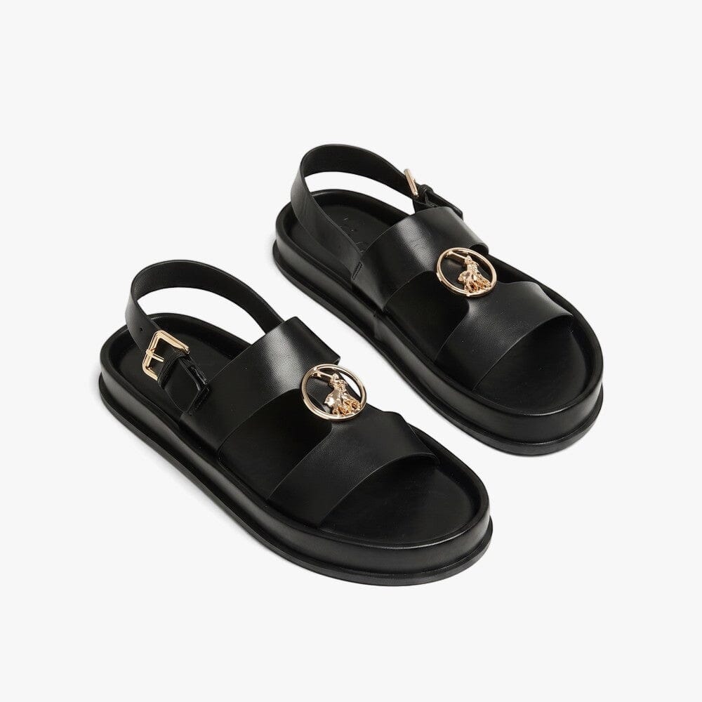 Polo Womens Moulded Unit Trim Sandal Black | Polo