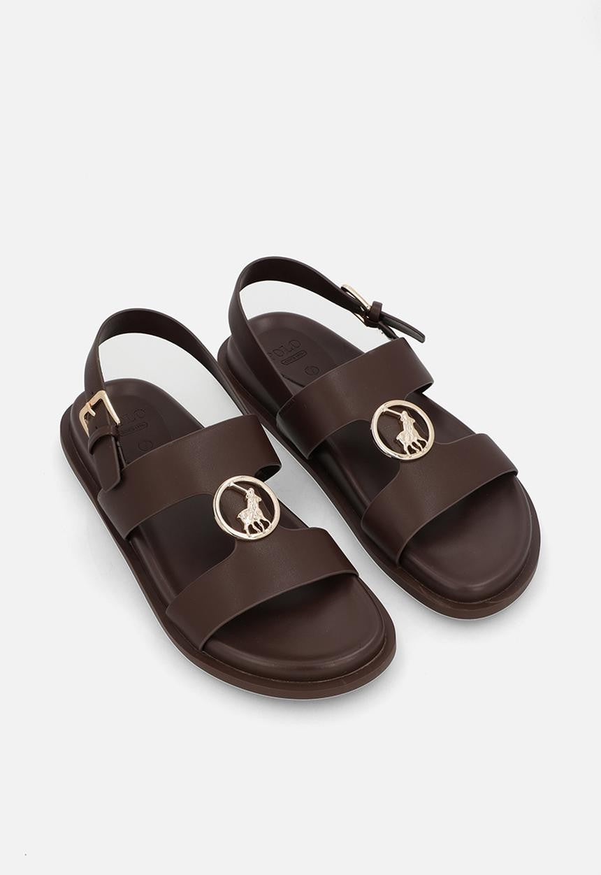 Polo Womens Moulded Unit Trim Sandal Brown