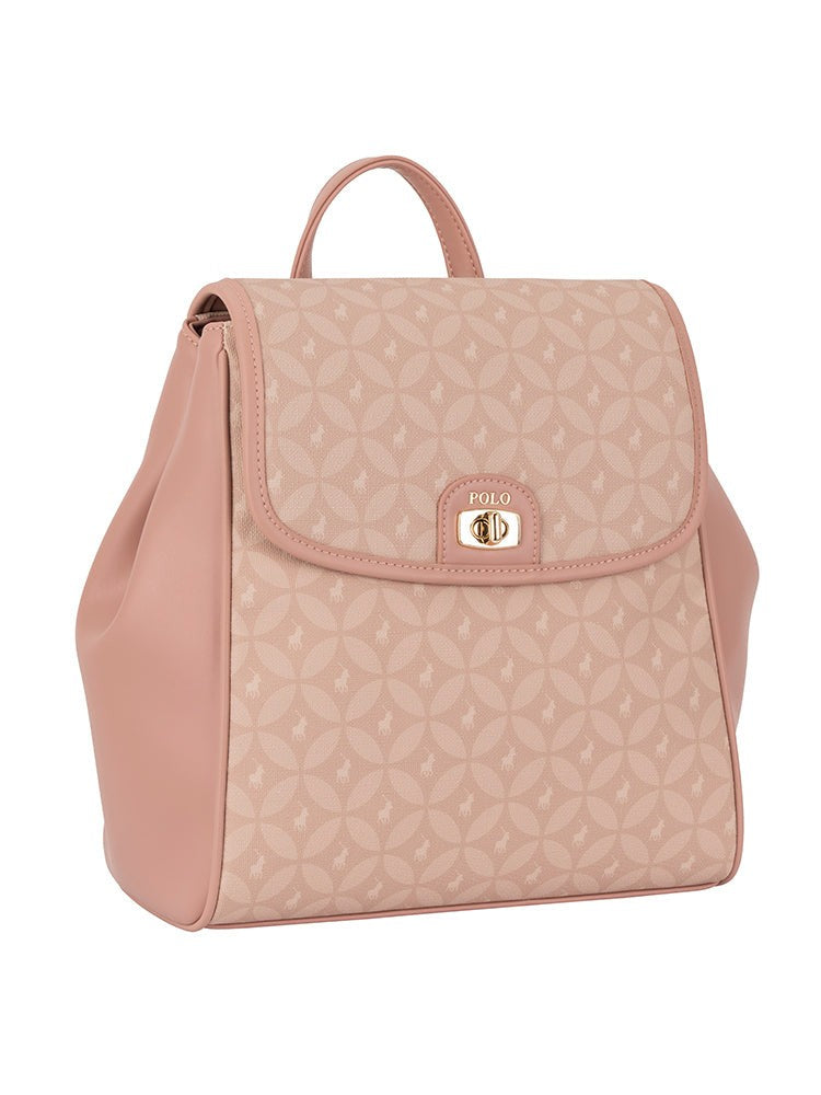Polo Womens Presscott Turnlock Backpack Dusty Rose
