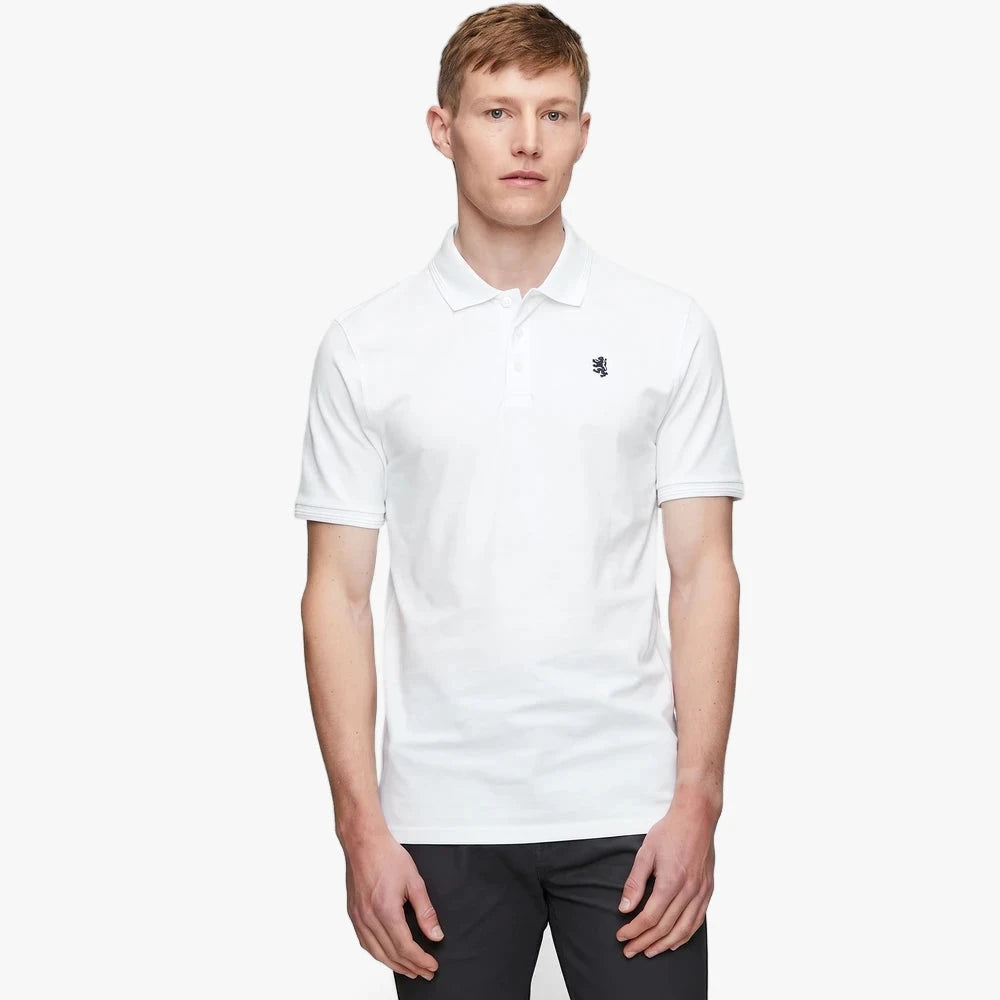 Pringle Mens Adam Pique Golfer White | Pringle