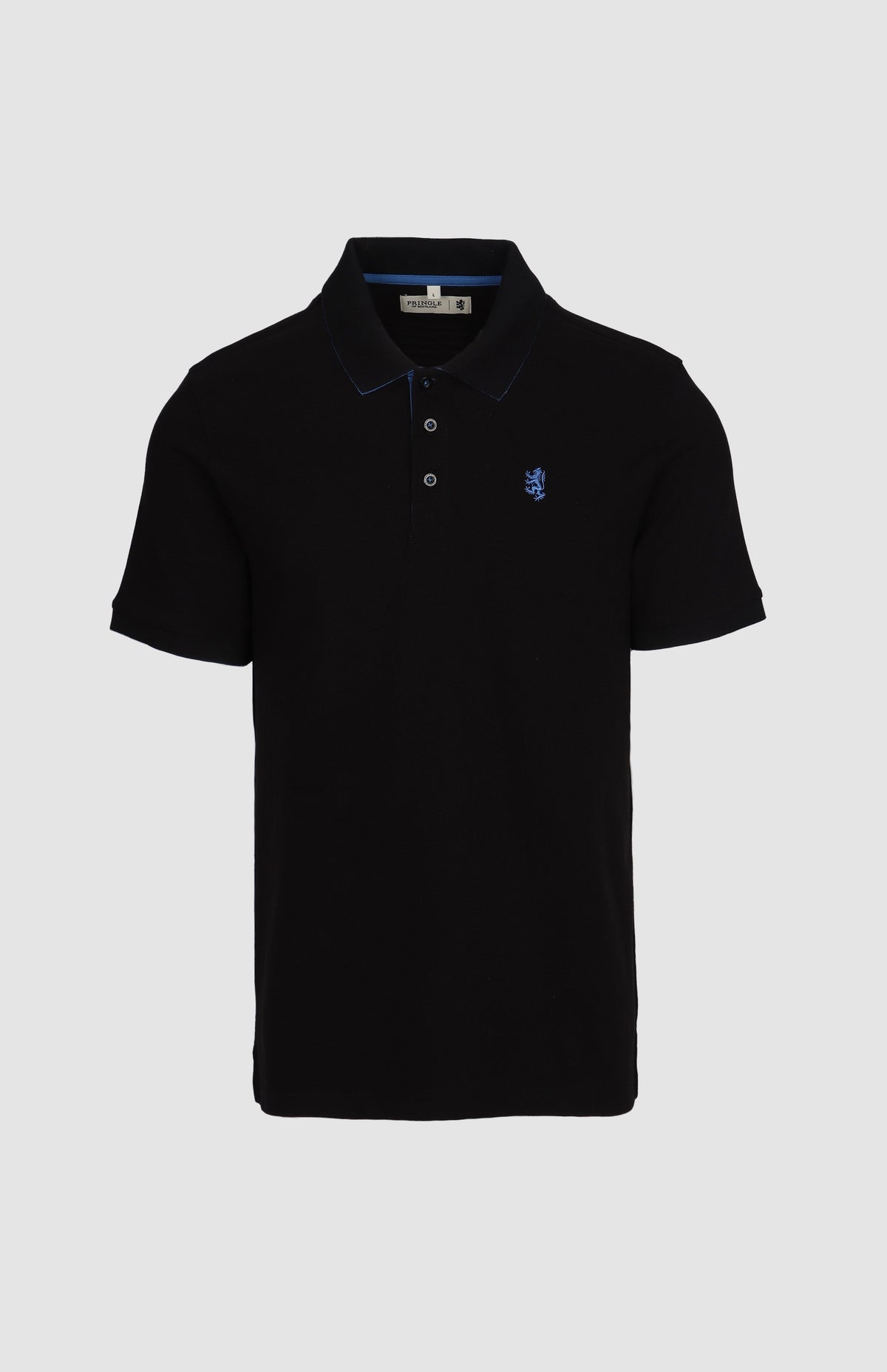 Pringle Mens Aiden Slim Fit Micro Pique Golfer Black
