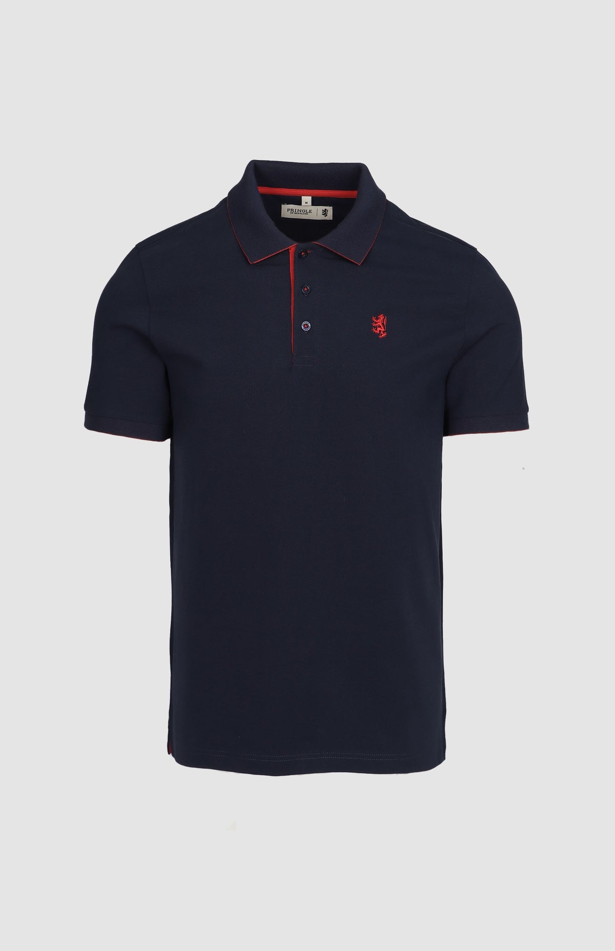 Pringle Mens Aiden Slim Fit Micro Pique Golfer Navy