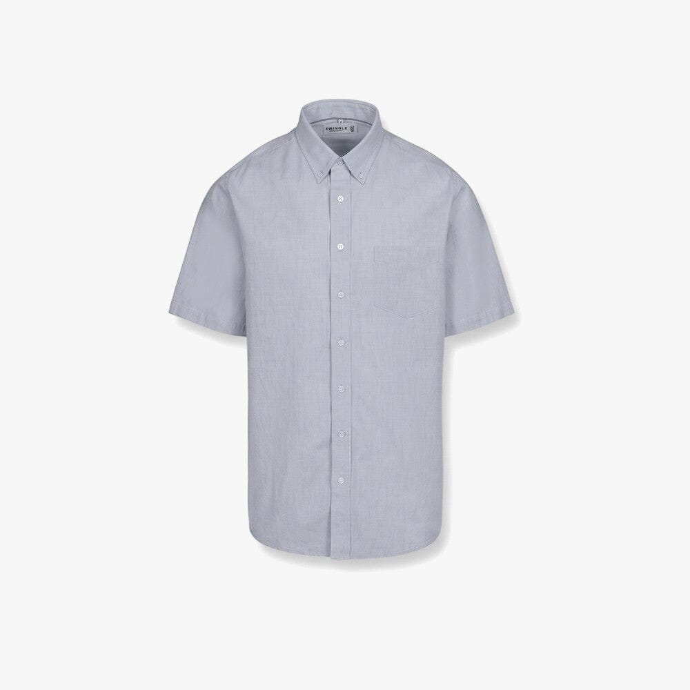 Pringle Mens Barry Classic Short Sleeve Short Shirt Blue | Pringle
