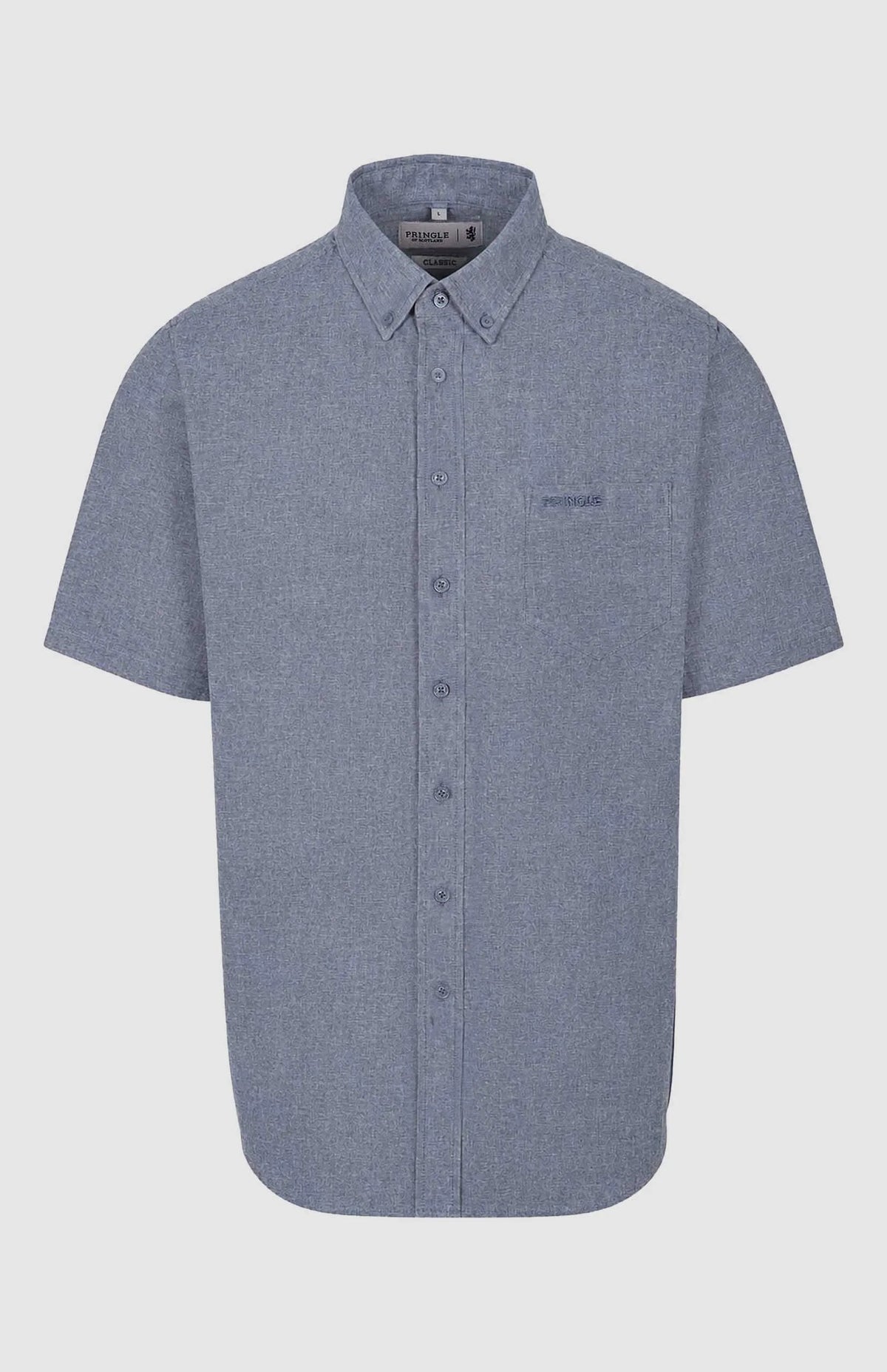 Pringle Mens Barry Classic Short Sleeve Shirt Midnight Blue
