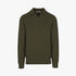Pringle Mens Brian Collar Textured Knit Jersey Olive | Pringle