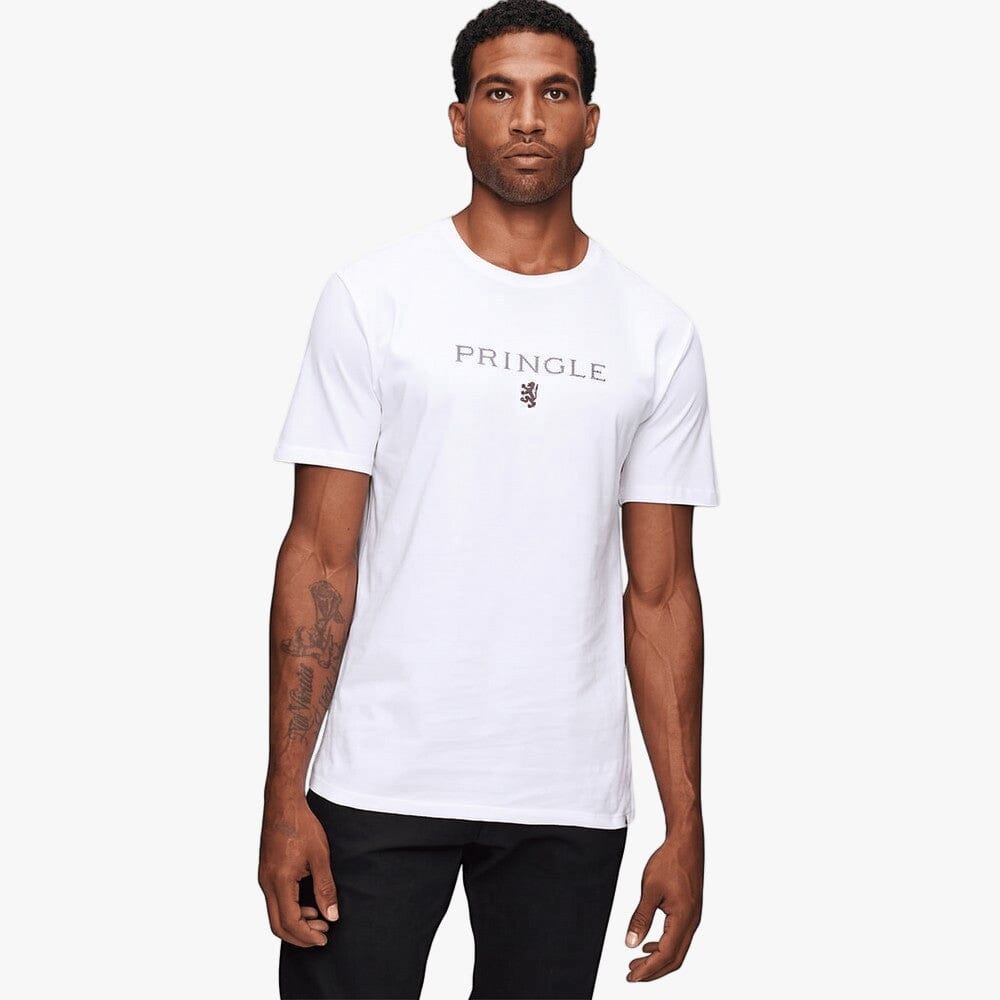 Pringle Mens Carl Printed Tee White | Pringle