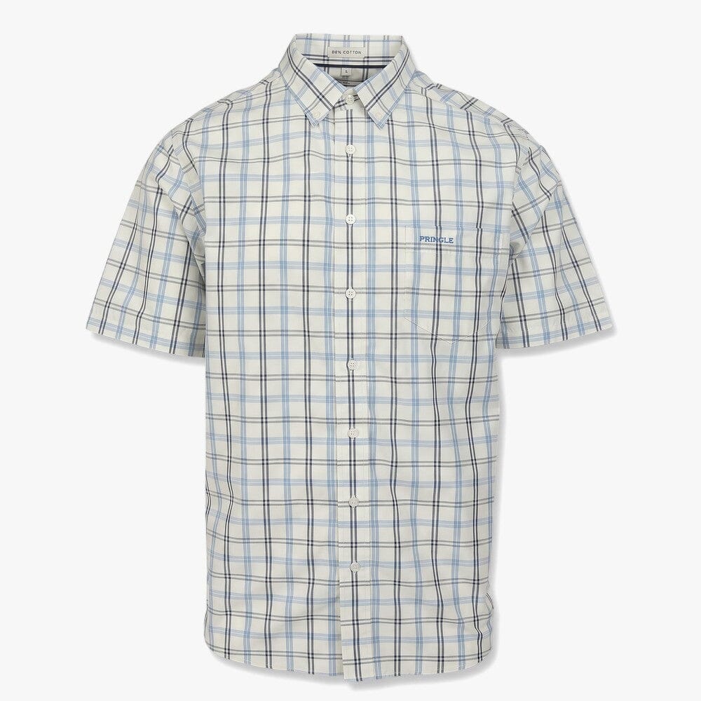 Pringle Mens Duke Classic Short Sleeve Shirt Mint | Pringle