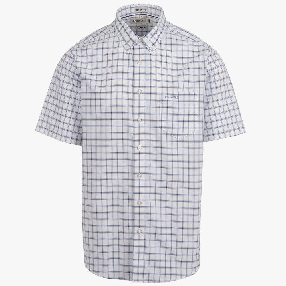 Pringle Mens Gordan Short Sleeve Shirt White | Pringle