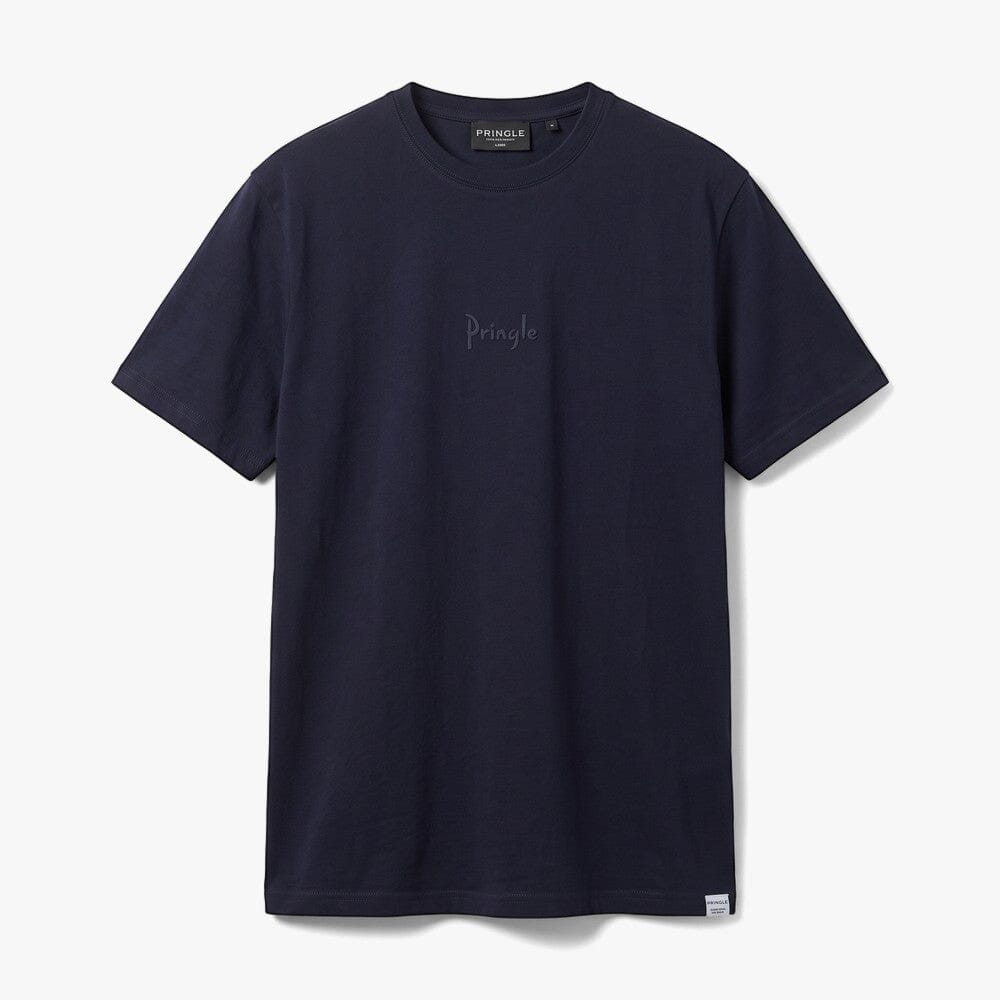 Pringle Mens Henry Raised Printed Tee Navy | Pringle