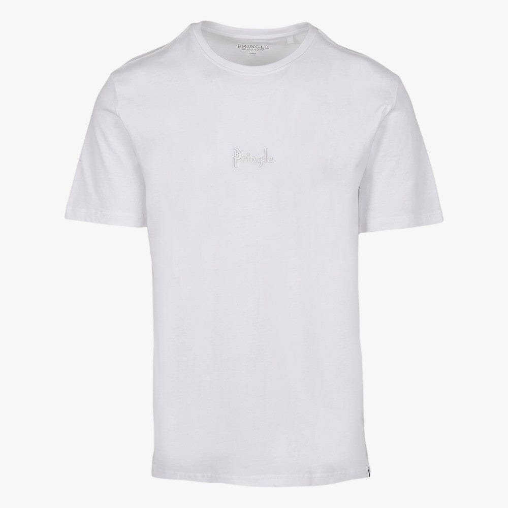 Pringle Mens Henry Raised Printed Tee White | Pringle