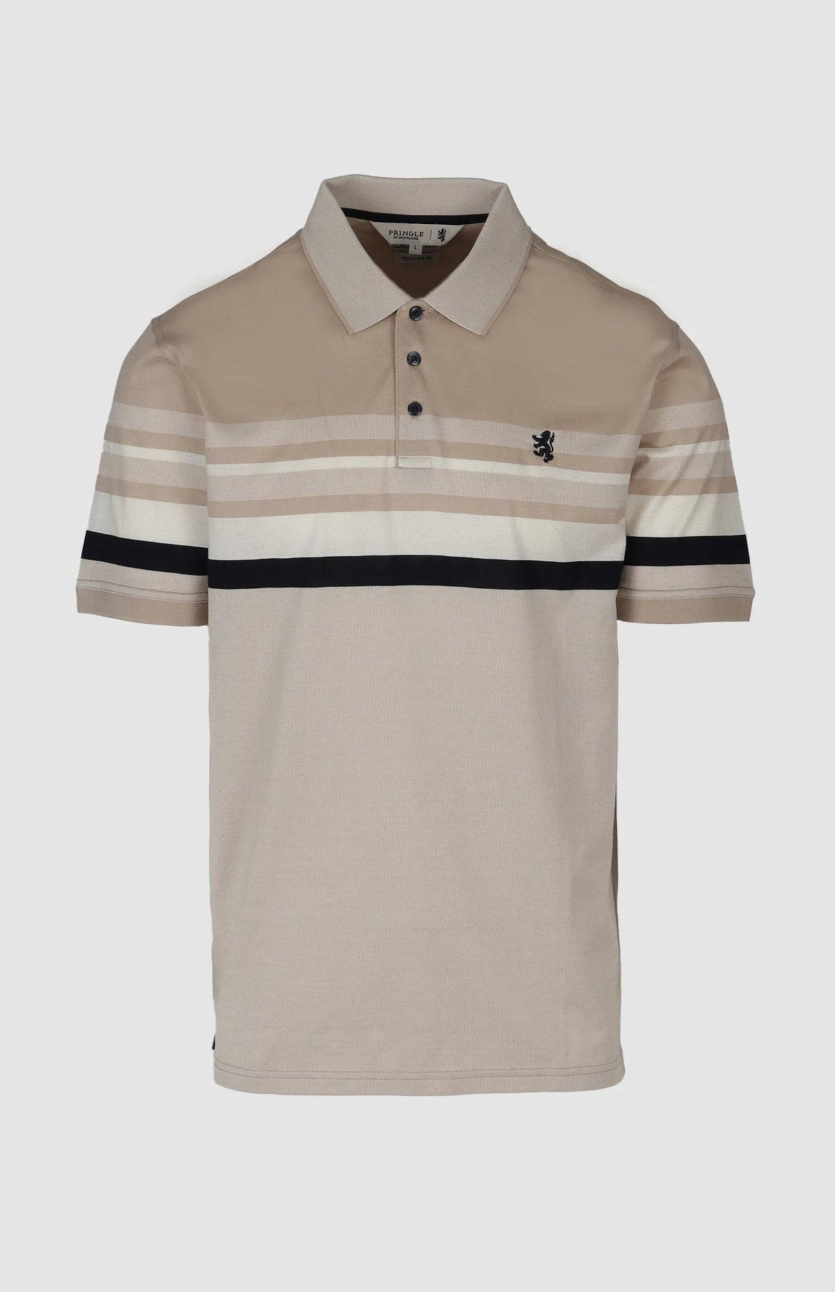 Pringle Mens Justin Mercerised Golfer Stone