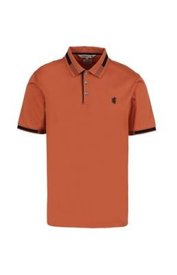 Pringle Mens Lazlo Mercerised Short Sleeve Golfer Orange