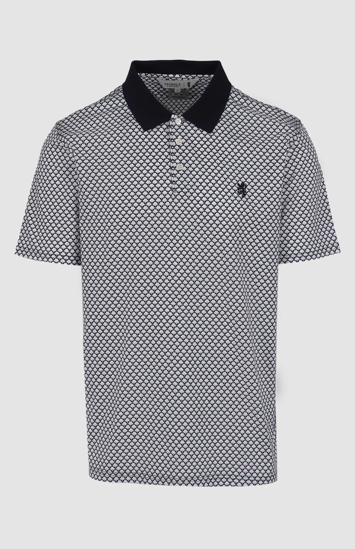 Pringle Mens Luke Printed Mercerised Blue