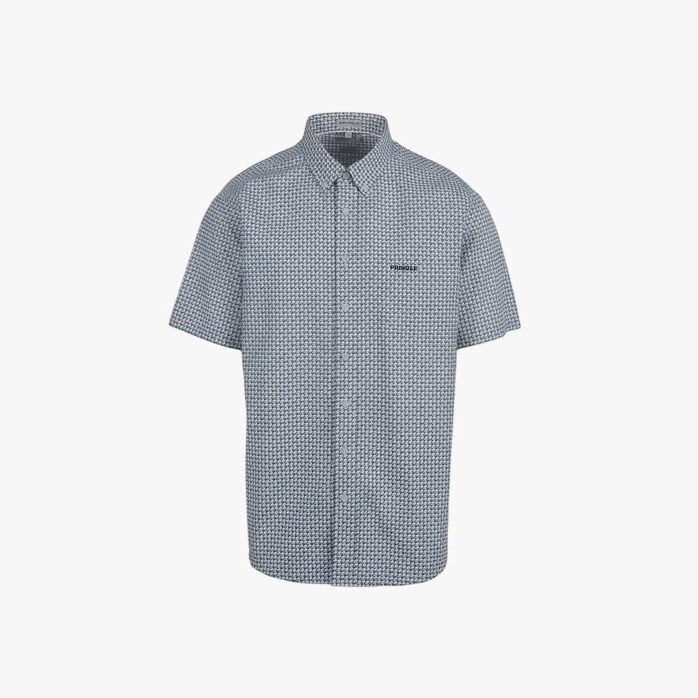 Pringle Mens Quintin Short Sleeve Shirt Blue | Pringle