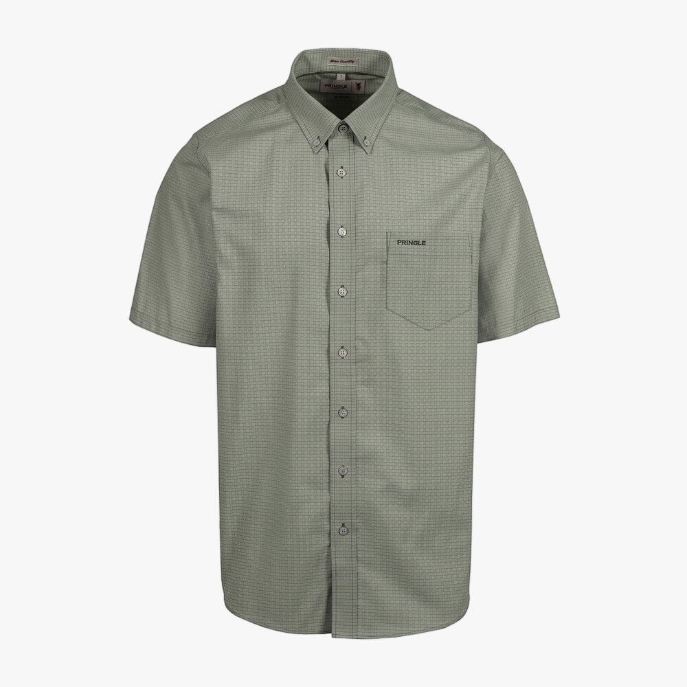 Pringle Mens Russel Short Sleeve Classic Shirt Green | Pringle