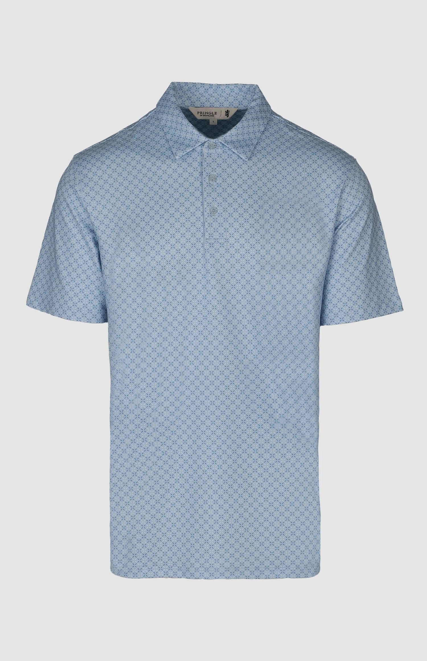 Pringle Mens Tom Performance Golfer Light Blue