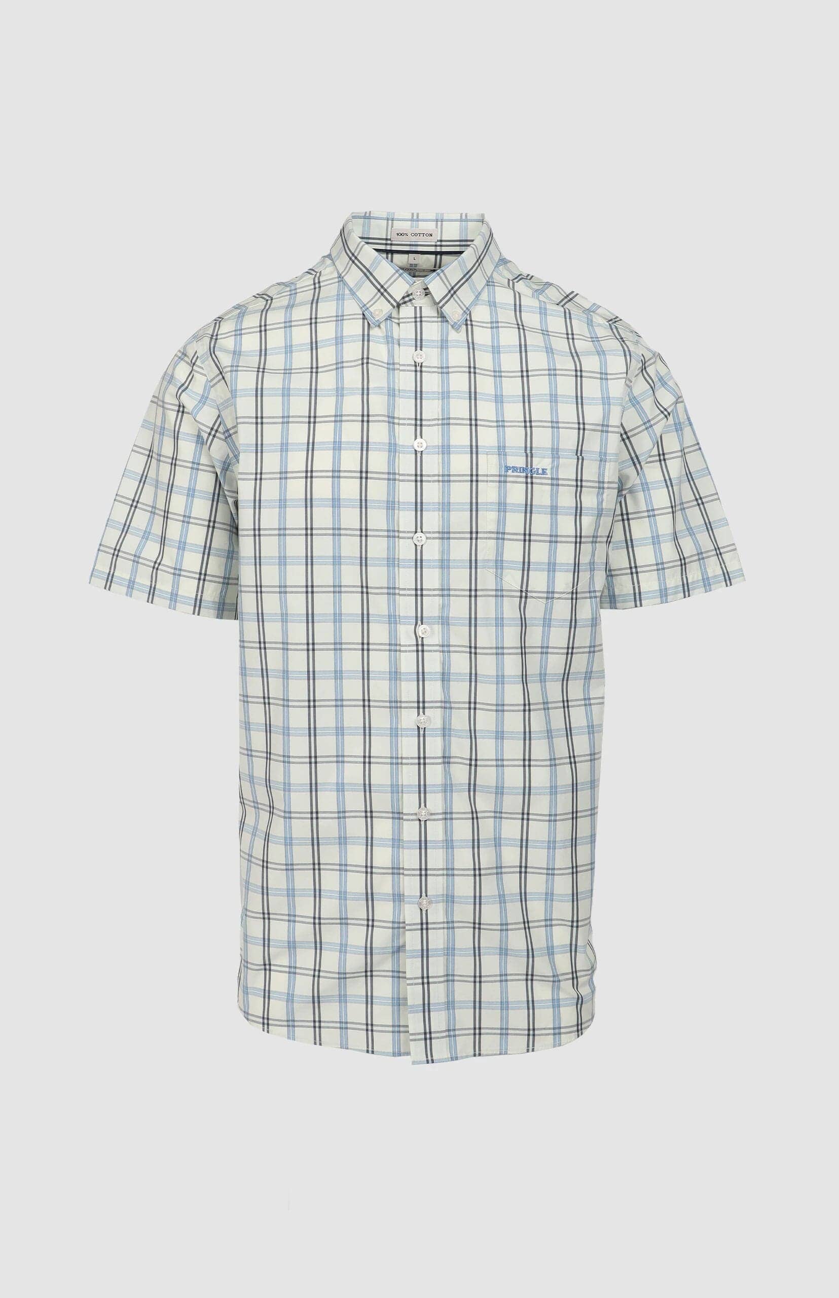 Pringle Mens Duke Classic Short Sleeve Shirt Mint | Pringle