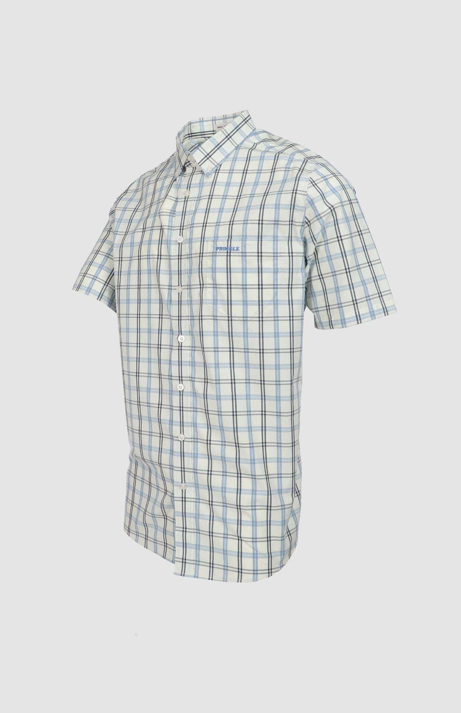 Pringle Mens Duke Classic Short Sleeve Shirt Mint | Pringle