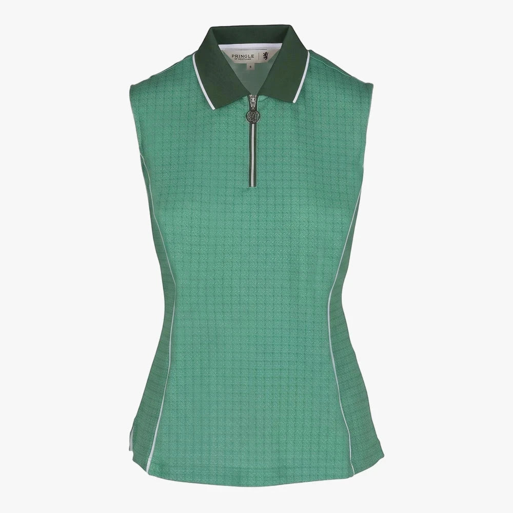 Pringle Womens Emma Sleeveless Golfer Green | Pringle