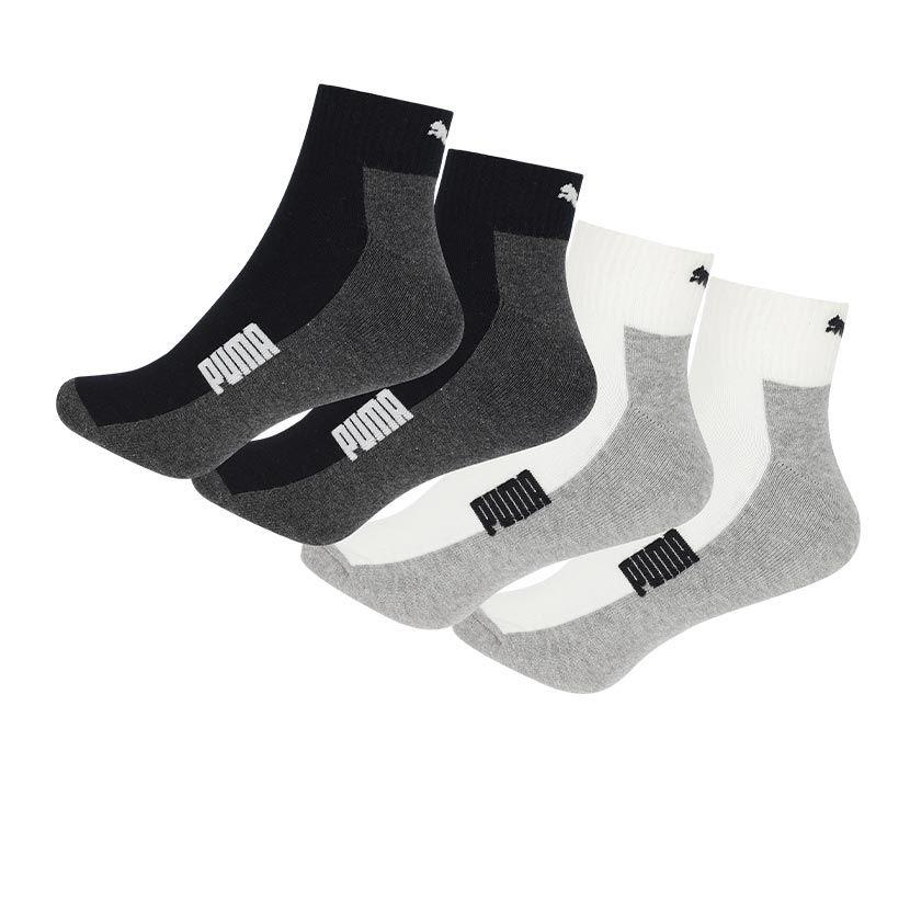 Puma Mens Cushion 2 Pack Socks Black White