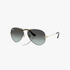 Rayban Aviator Large Metal Black On Arista Sunglass Blue Vintage Gradient Black Lens | Rayban