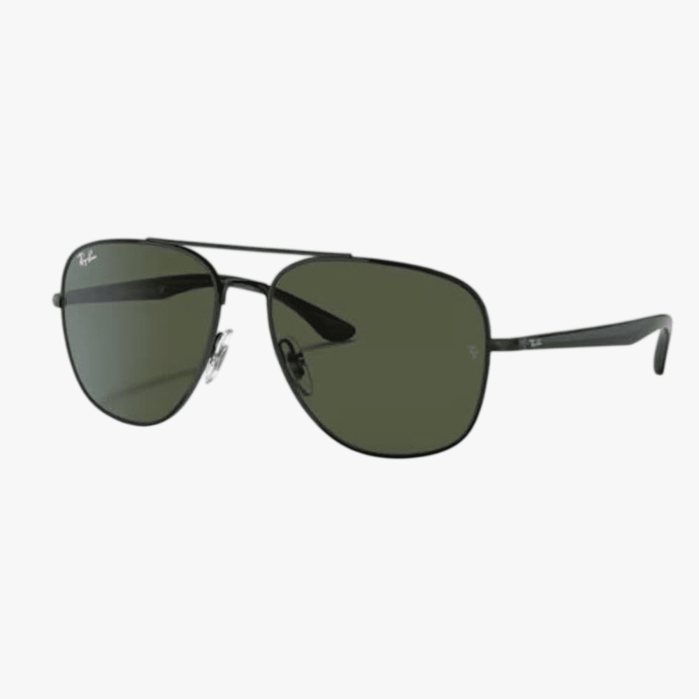 Rayban Black Frame Sunglass G15 Green Lens | Rayban