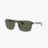 Rayban Black On Silver Sunglass Dark Green Lens | Rayban