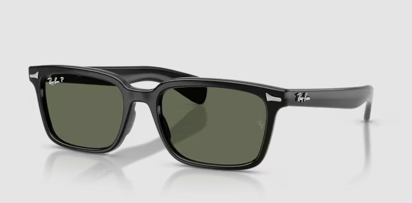 Rayban Brunel Black Sunglass Green Polarized Lens